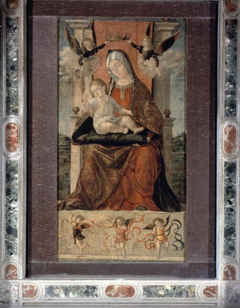 Virgin and Child Enthroned with Five Angels