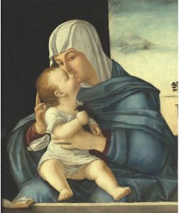 Madonna And Child At A Parapet, A Landscape Beyond