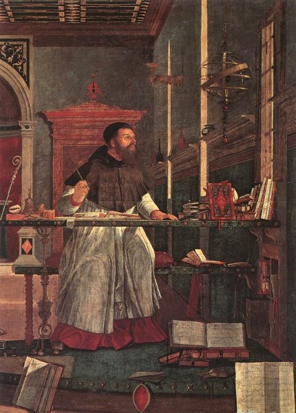 Vision of St Augustin (detail 1) 1502