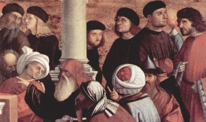 Funeral of St Jerome, detail 1