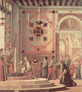 Series of paintings to the legend of St. Ursula, The farewell scene of the Messengers