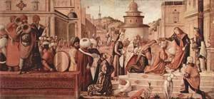 Vittore Carpaccio - St. George Baptising the Gentile, 1501-07