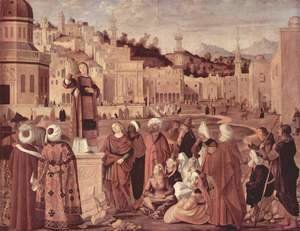 Vittore Carpaccio - The Sermon of St Stephen 1514